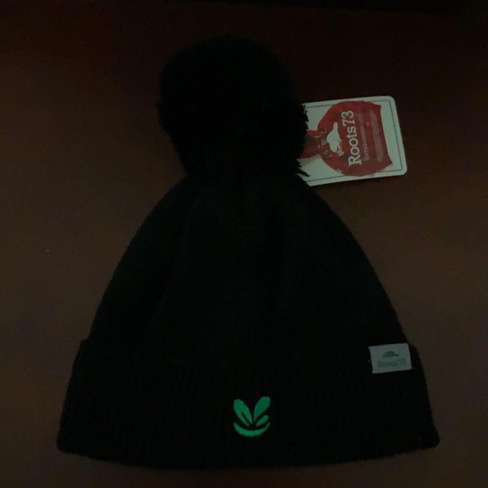 NWT Roots Canada Pom Pom beanie hat One Size